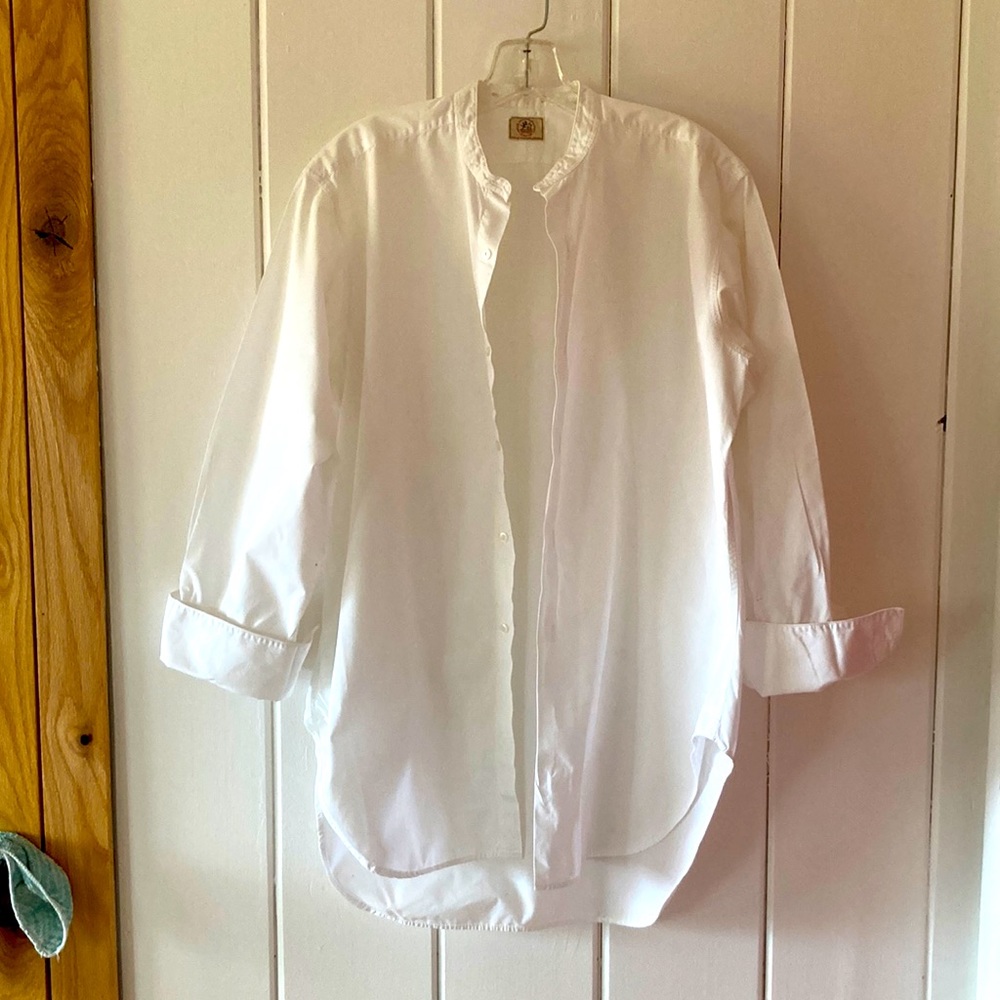 1950-1960s pristine white cotton shirt Welch Margetson & Co, made in N. Ireland